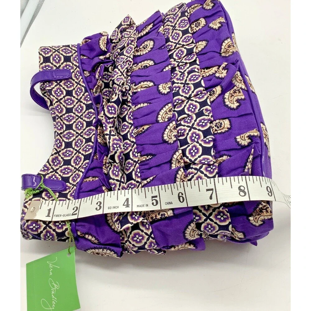 NWT Cha Cha Vera Bradley Purse Bag Simply Violet Ruffled Purple Paisley Retired